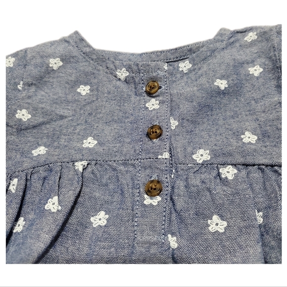 Carter's Child of Mine 2Pc Blue Floral Top & Bloomers Set Size 3-6Months - Picture 4 of 11